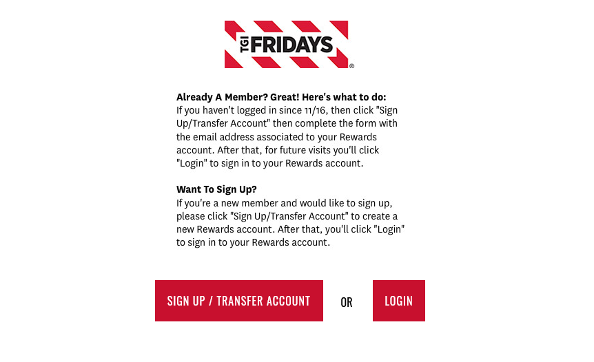 Fridays Login