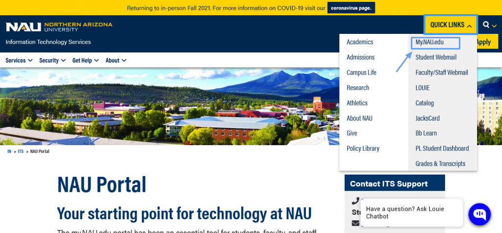 NAU Student Login