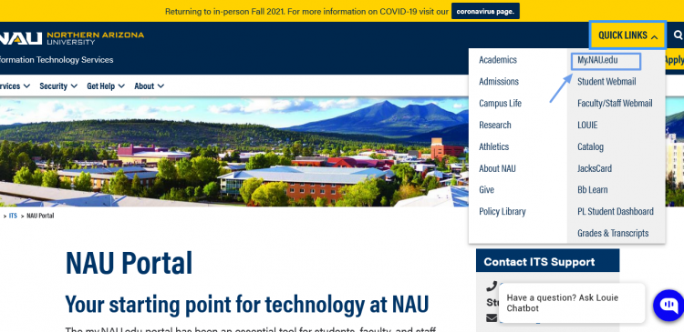 NAU Student Login