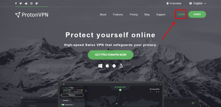 ProtonVPN Account login